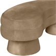 Meridian Furniture Zenna Beige Velvet Upholstered Bench