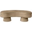 Meridian Furniture Zenna Beige Velvet Upholstered Bench