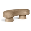 Meridian Furniture Zenna Beige Velvet Upholstered Bench