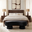 Meridian Furniture Zenna Black Velvet Upholstered Bench
