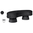 Meridian Furniture Zenna Black Velvet Upholstered Bench