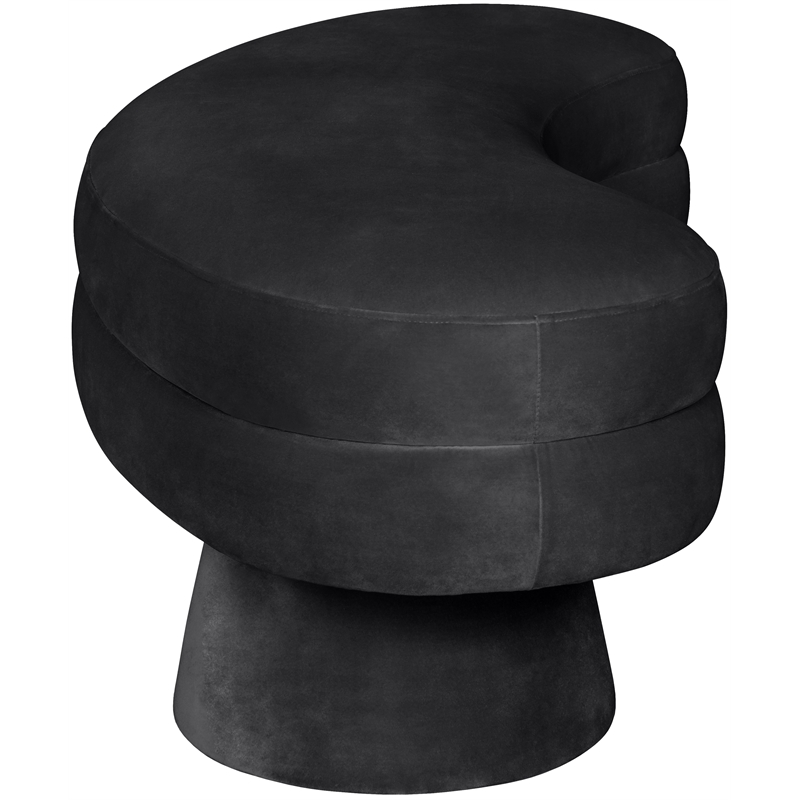Meridian Furniture Zenna Black Velvet Upholstered Bench