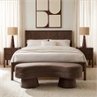 Meridian Furniture Zenna Brown Velvet Upholstered Bench
