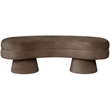 Meridian Furniture Zenna Brown Velvet Upholstered Bench