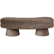 Meridian Furniture Zenna Brown Velvet Upholstered Bench