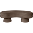 Meridian Furniture Zenna Brown Velvet Upholstered Bench