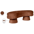 Meridian Furniture Zenna Cognc Velvet Upholstered Bench