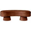 Meridian Furniture Zenna Cognc Velvet Upholstered Bench