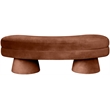 Meridian Furniture Zenna Cognc Velvet Upholstered Bench