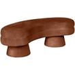 Meridian Furniture Zenna Cognc Velvet Upholstered Bench