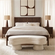 Meridian Furniture Zenna Cream Velvet Upholstered Bench