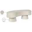 Meridian Furniture Zenna Cream Velvet Upholstered Bench