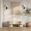 Meridian Furniture Zenna Cream Velvet Upholstered Bench