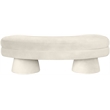 Meridian Furniture Zenna Cream Velvet Upholstered Bench