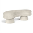 Meridian Furniture Zenna Cream Velvet Upholstered Bench