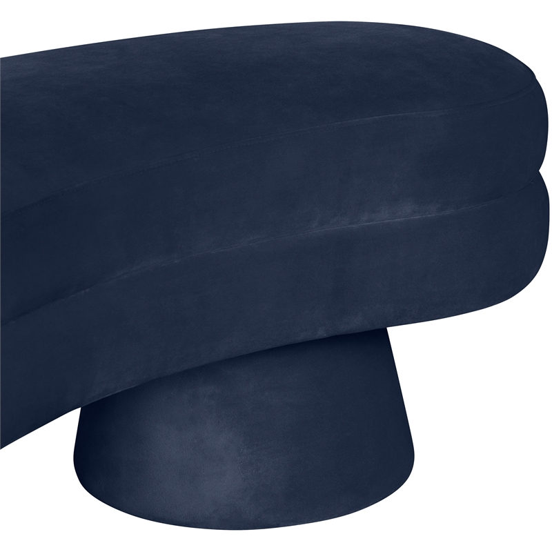 Meridian Furniture Zenna Navy Velvet Upholstered Bench