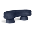 Meridian Furniture Zenna Navy Velvet Upholstered Bench
