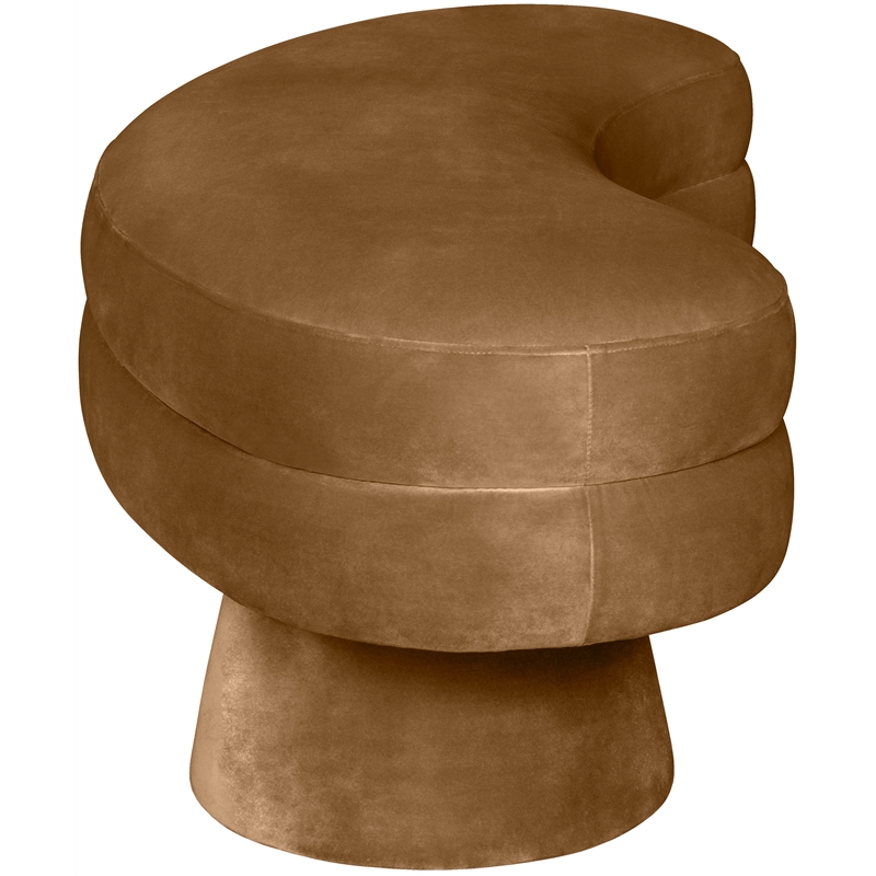Meridian Furniture Zenna Saddle Velvet Upholstered Bench