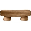 Meridian Furniture Zenna Saddle Velvet Upholstered Bench