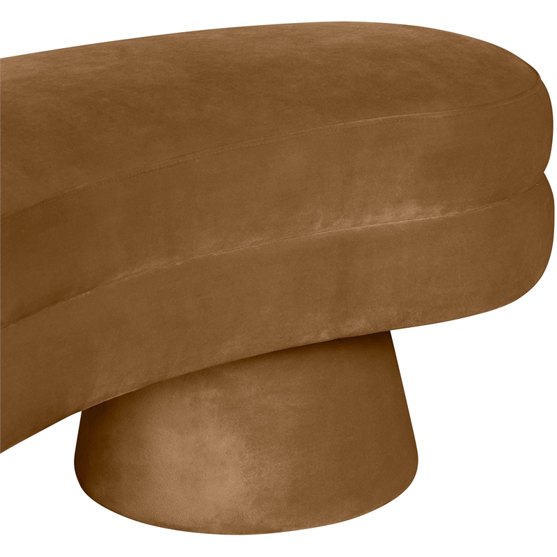 Meridian Furniture Zenna Saddle Velvet Upholstered Bench