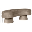 Meridian Furniture Zenna Taupe Velvet Upholstered Bench