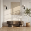 Meridian Furniture Zenna Taupe Velvet Upholstered Bench
