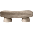 Meridian Furniture Zenna Taupe Velvet Upholstered Bench