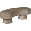 Meridian Furniture Zenna Taupe Velvet Upholstered Bench