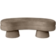 Meridian Furniture Zenna Taupe Velvet Upholstered Bench