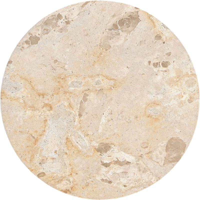 Meridian Furniture Alba Beige Genuine Marble End / Side Table