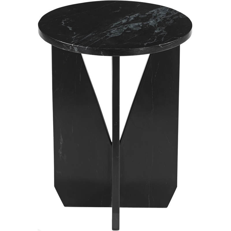 Meridian Furniture Alba Black Genuine Marble End / Side Table