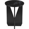 Meridian Furniture Alba Black Genuine Marble End / Side Table
