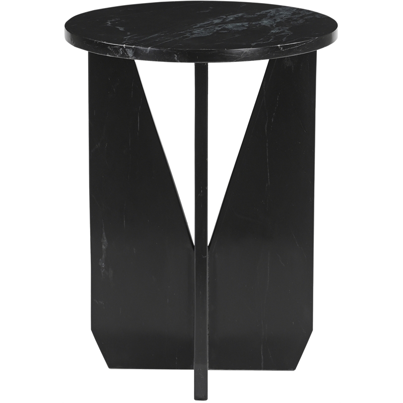 Meridian Furniture Alba Black Genuine Marble End / Side Table