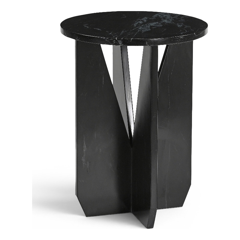 Meridian Furniture Alba Black Genuine Marble End / Side Table