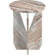 Meridian Furniture Alba Brown Genuine Marble End / Side Table