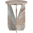 Meridian Furniture Alba Brown Genuine Marble End / Side Table