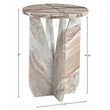 Meridian Furniture Alba Brown Genuine Marble End / Side Table