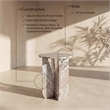 Meridian Furniture Alba Brown Genuine Marble End / Side Table