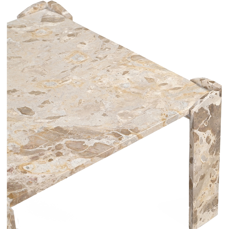 Meridian Furniture Ravello Beige Genuine Marble Coffee Table