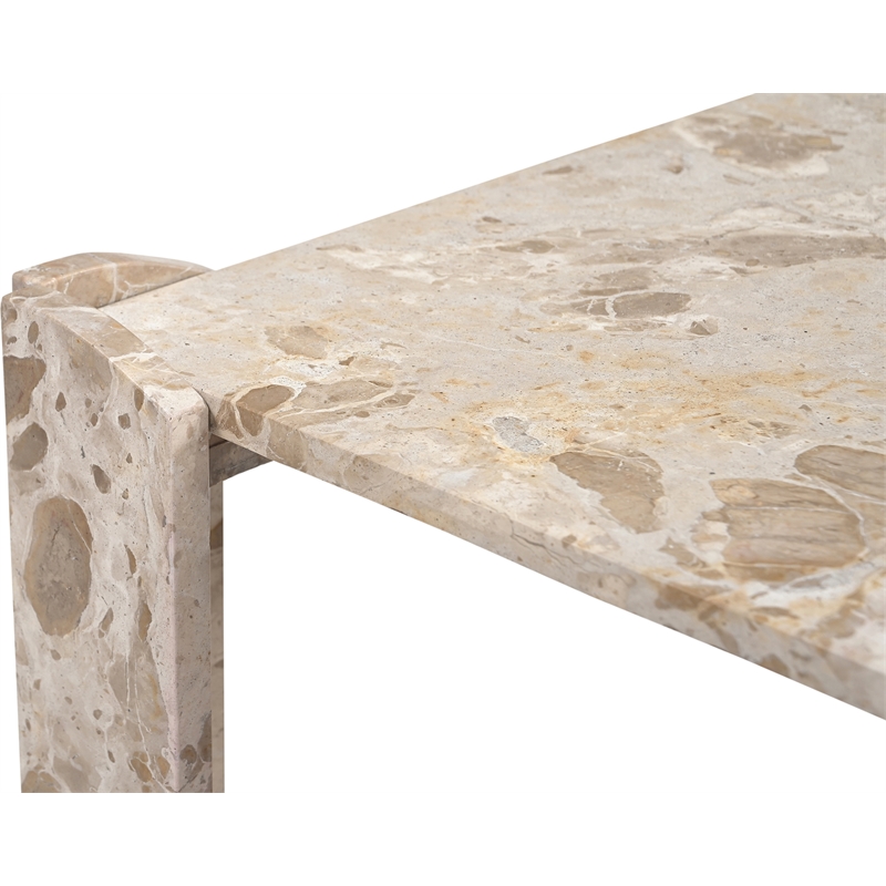 Meridian Furniture Ravello Beige Genuine Marble Coffee Table