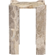 Meridian Furniture Ravello Beige Genuine Marble End / Side Table