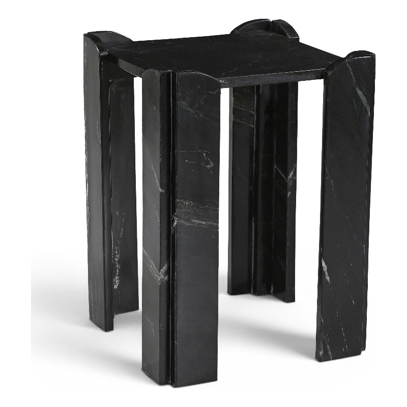 Meridian Furniture Ravello Black Genuine Marble End / Side Table