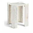 Meridian Furniture Ravello White Genuine Marble End / Side Table