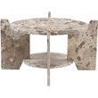 Meridian Furniture Soriano Beige Genuine Marble Coffee Table