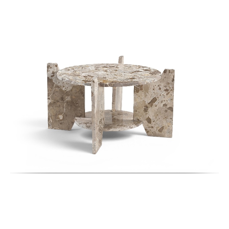 Meridian Furniture Soriano Beige Genuine Marble Coffee Table