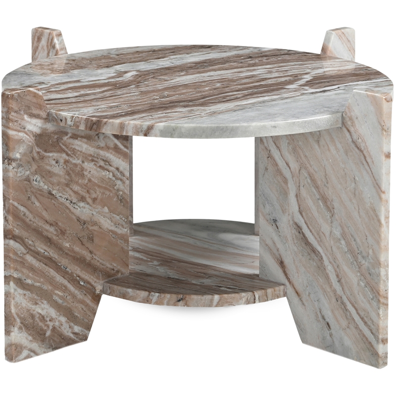 Meridian Furniture Soriano Brown Genuine Marble Coffee Table
