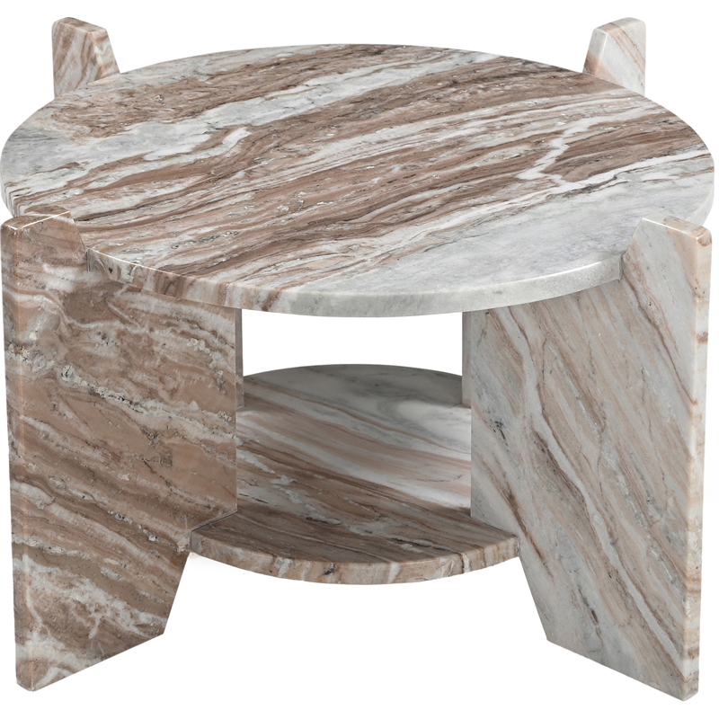 Meridian Furniture Soriano Brown Genuine Marble Coffee Table