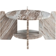 Meridian Furniture Soriano Brown Genuine Marble Coffee Table