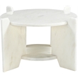 Meridian Furniture Soriano White Genuine Marble Coffee Table
