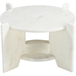 Meridian Furniture Soriano White Genuine Marble Coffee Table